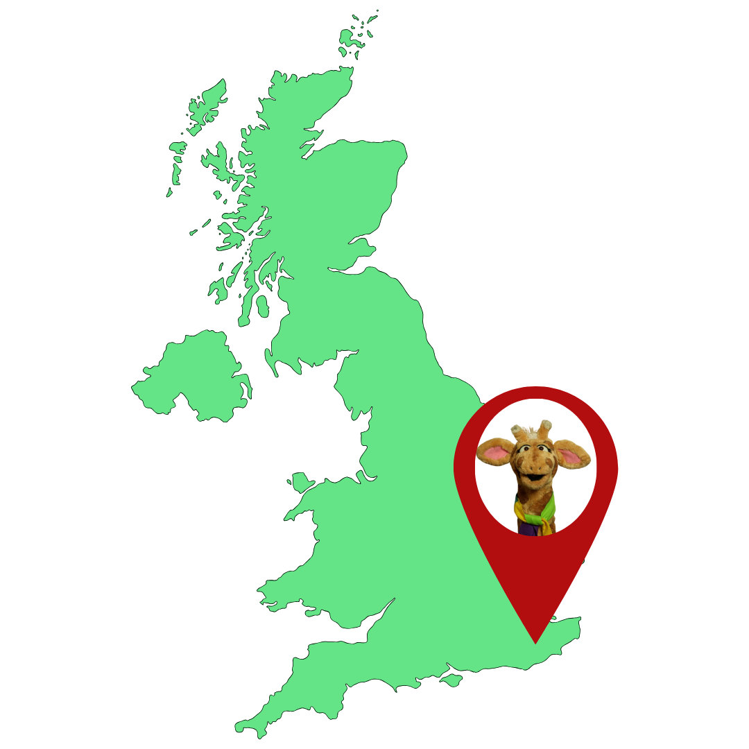 Harold pin marker placed in South East region on UK map